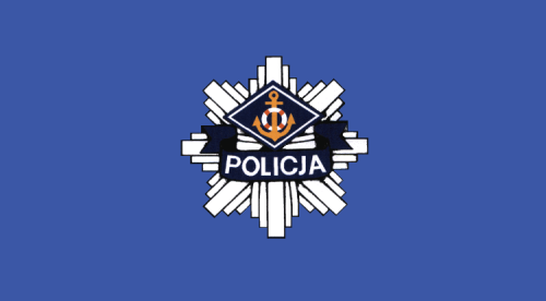 Flaga policji niebieska