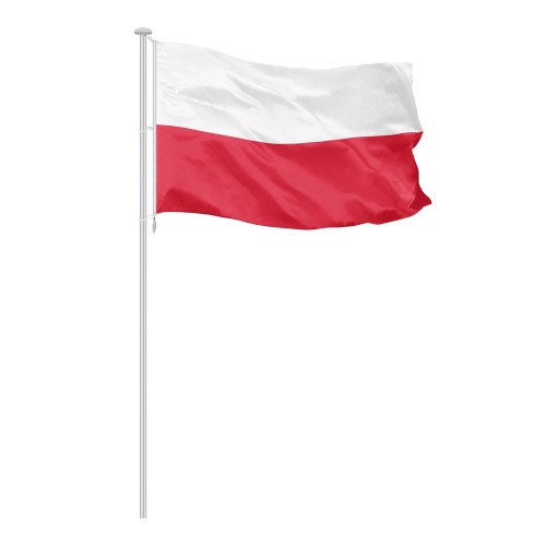 polska flaga na maszcie aluminiowym