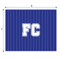 Blockfahne in Rechteckform blau FC