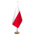 błyszcząca flaga Polski na złotym stojaku flagowym.png