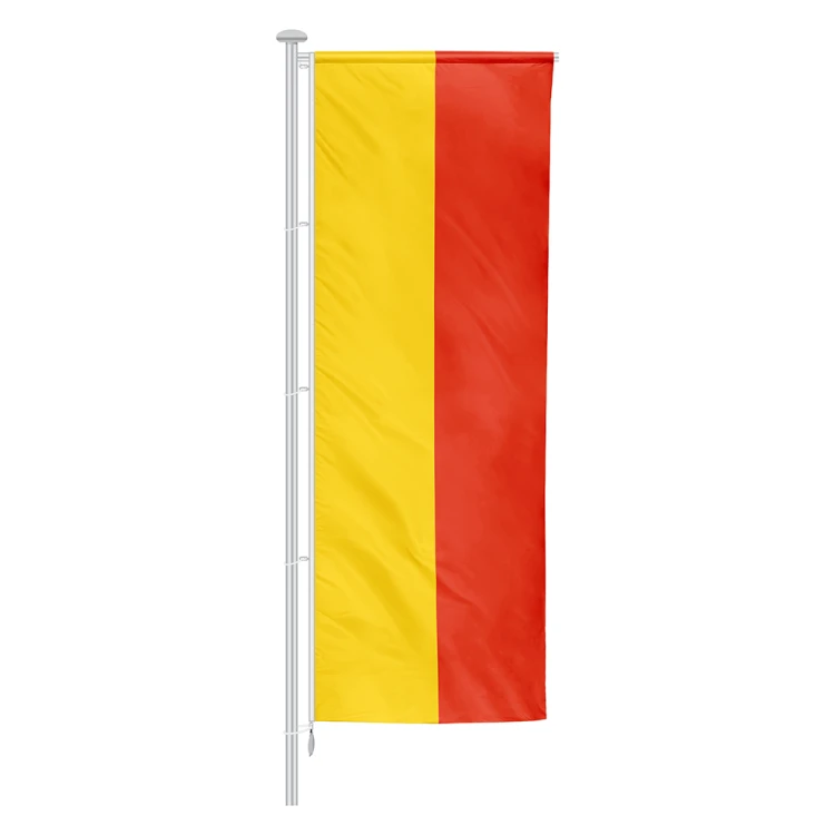 Flaga miasta Warszawa pionowa zółto czerwona