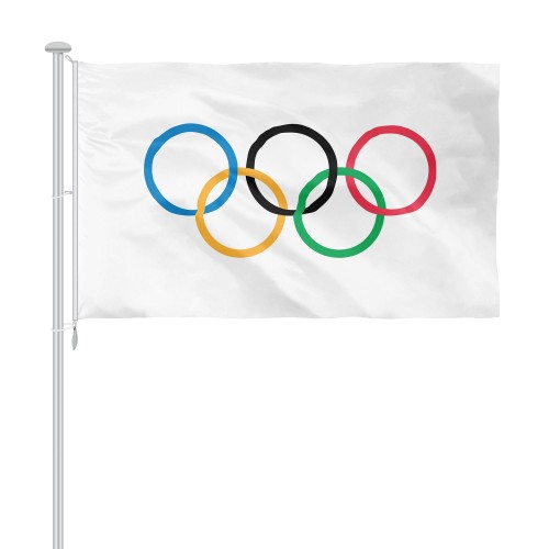 Flaga Olimpijska pozioma na maszt