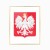 Polska godło_40x50 cm złota ramka