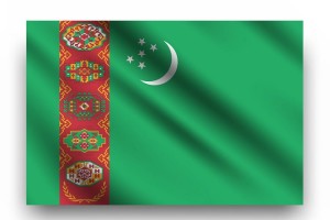 Flaga narodowa Turkmenia